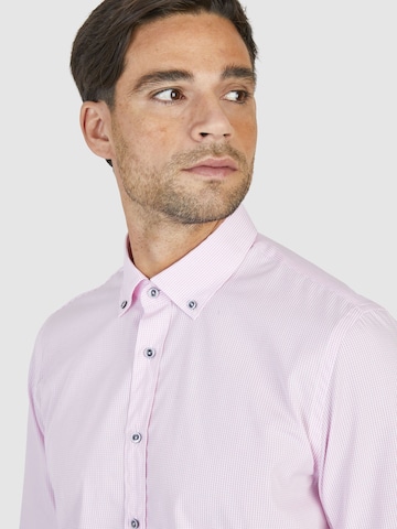 HECHTER PARIS Regular fit Zakelijk overhemd in Roze