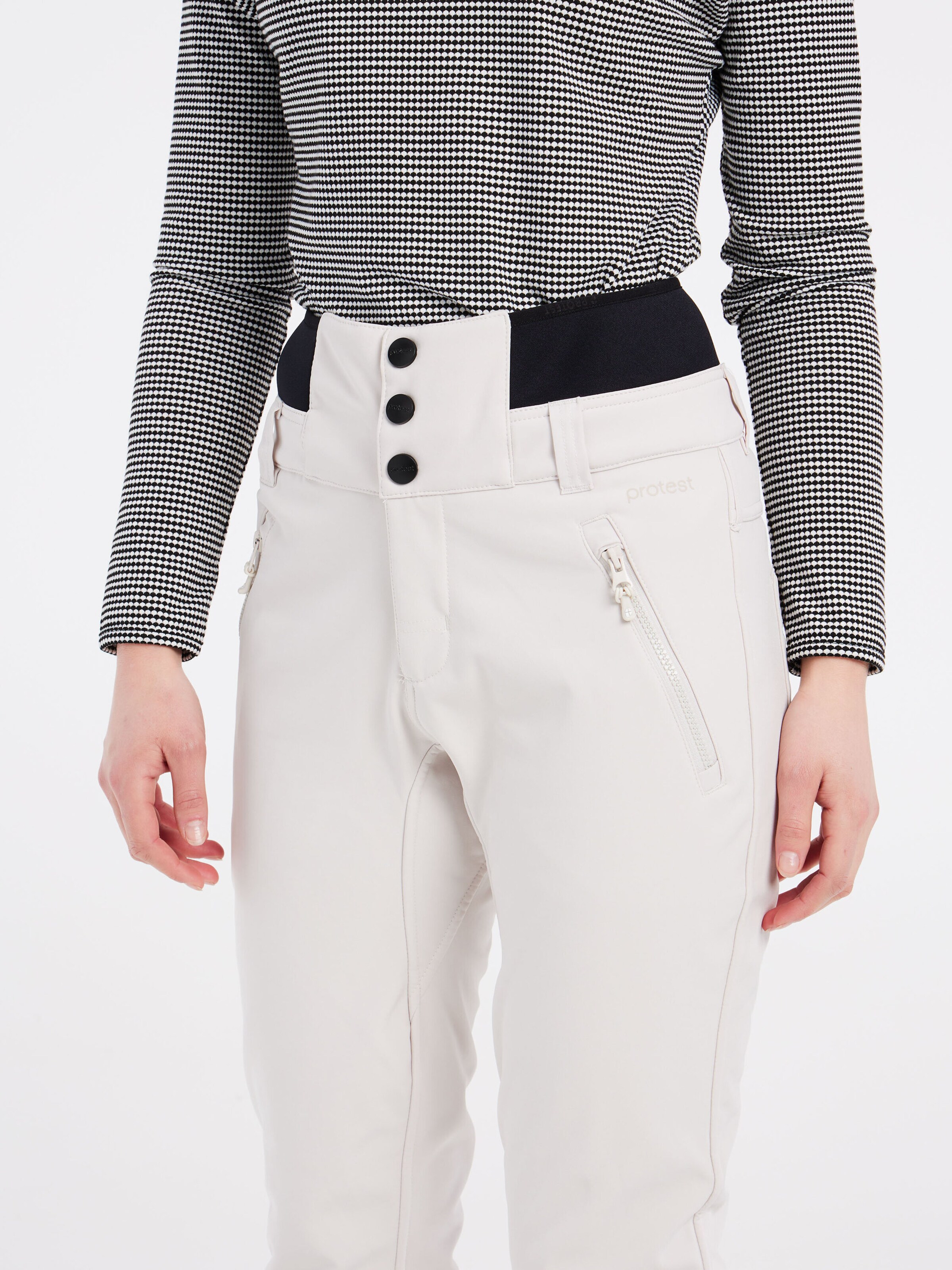PROTEST Slim fit Workout Pants 'LULLABY' in White