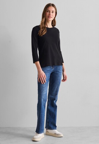 CECIL Basic V-Neck Shirt in Schwarz