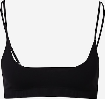 WEEKDAY Bralette Bra in Black: front