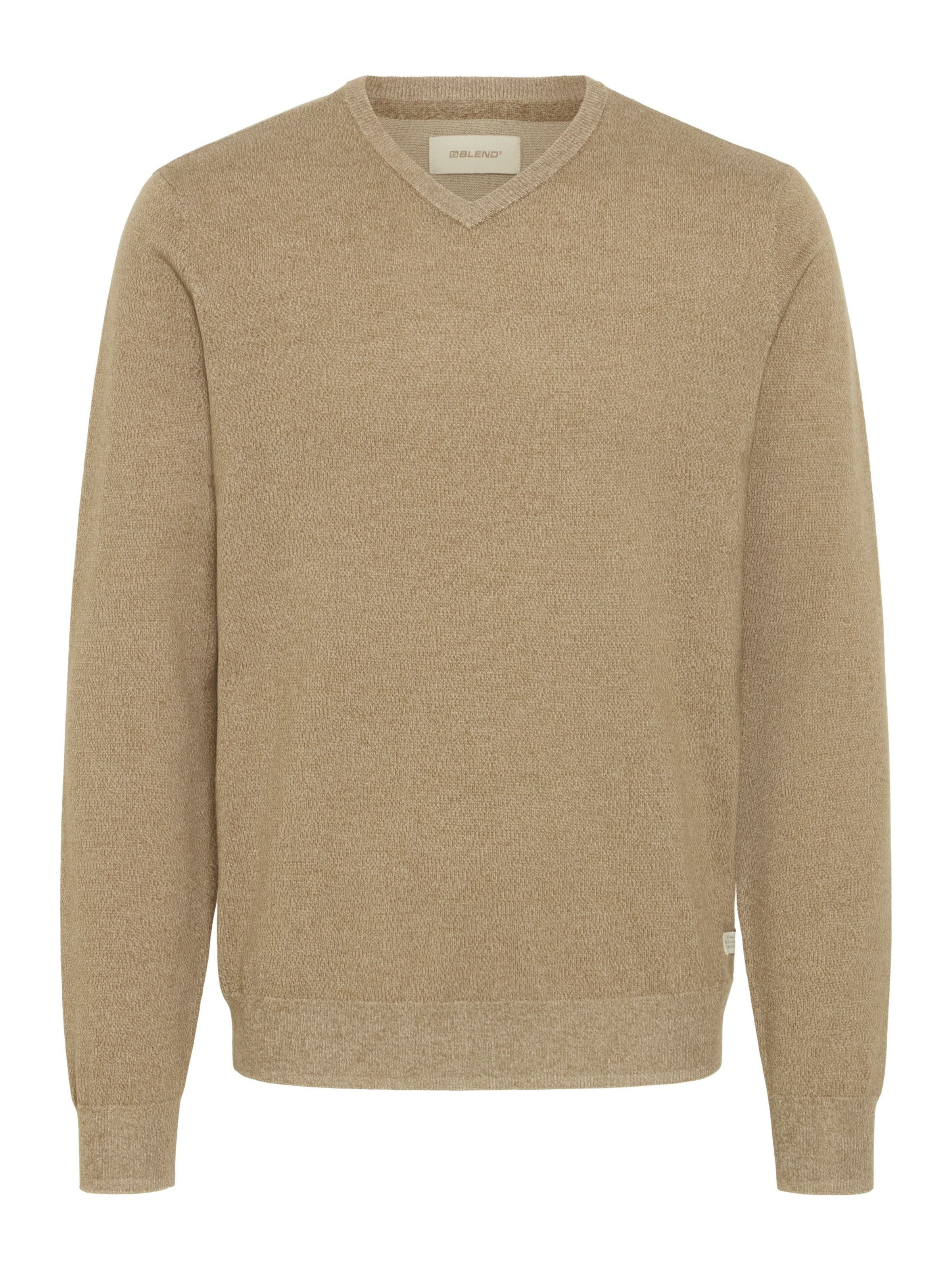 BLEND - Pullover ' BHBRUTON V-neck ' em castanho: frente