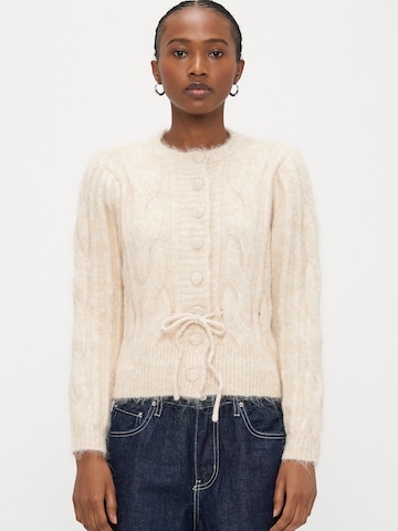 Vero Moda Petite Knit cardigan 'VMLISA' in Beige: front