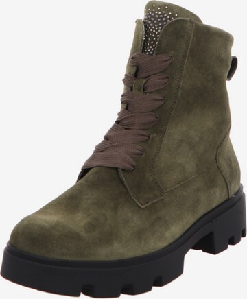 WALDLÄUFER Lace-Up Ankle Boots in Green: front
