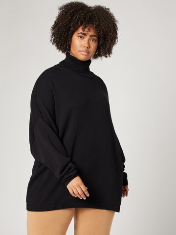 A LOT LESS Sweater 'Fleur' in Black: front