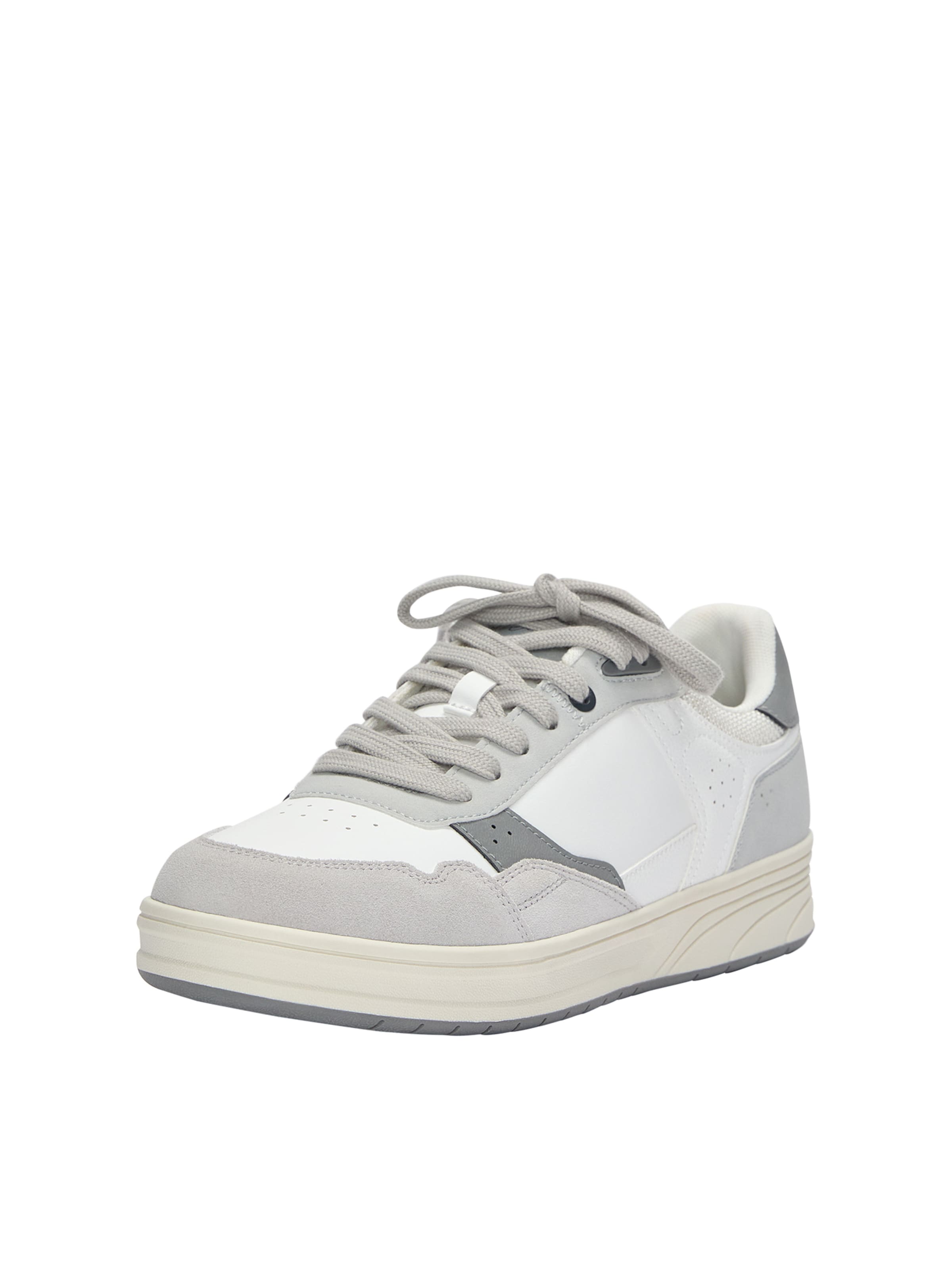 Sneaker low de la Pull&Bear pe alb: față