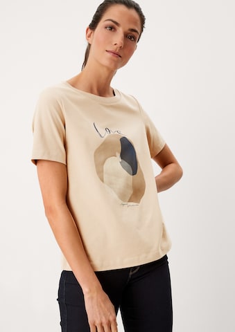 T-shirt s.Oliver BLACK LABEL en beige : devant