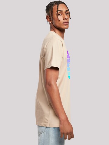 F4NT4STIC Shirt 'Retro Alien Weltraum Sonnenuntergang' in Beige