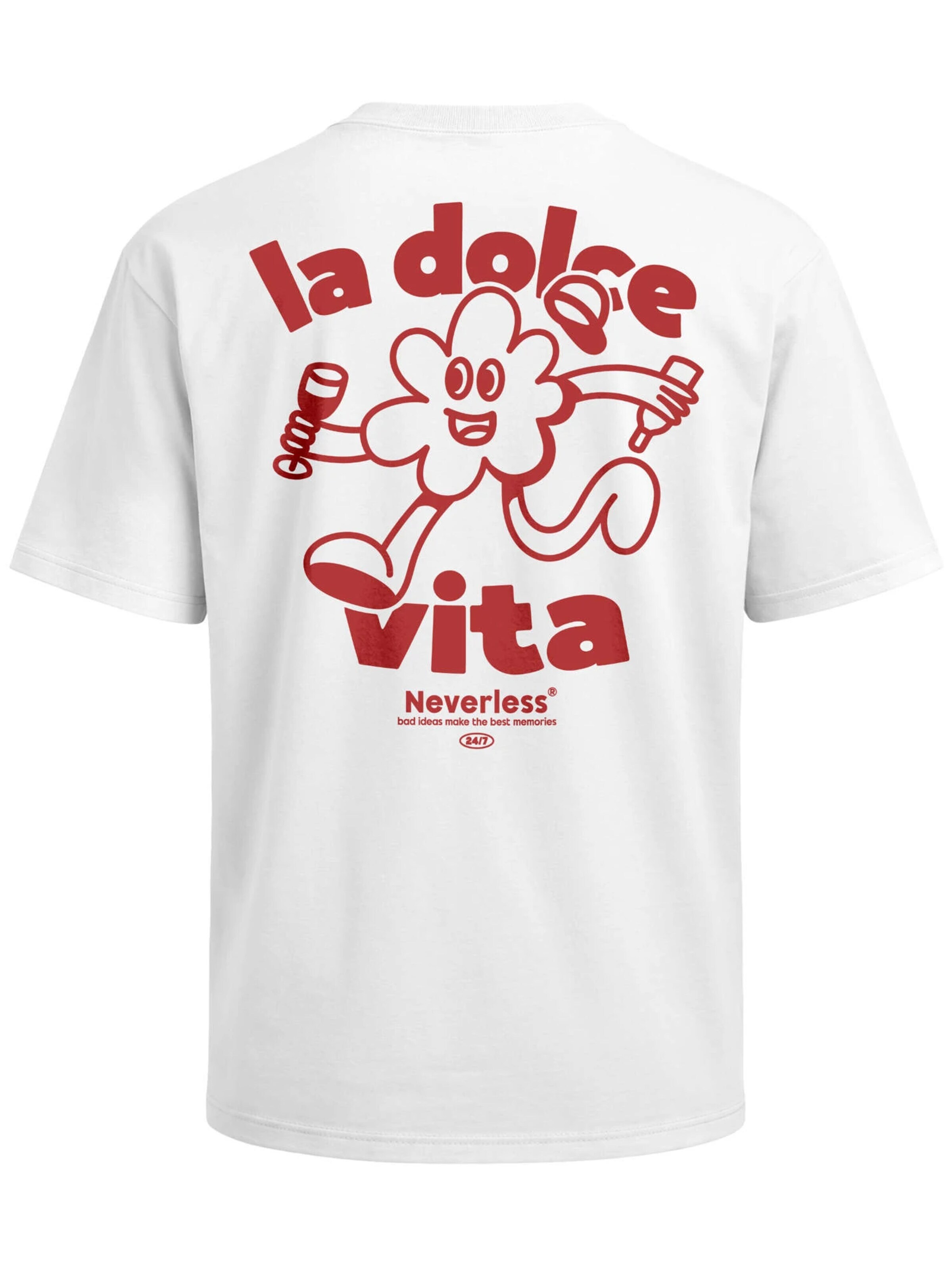 Neverless Shirt 'La dolce Vita' in White