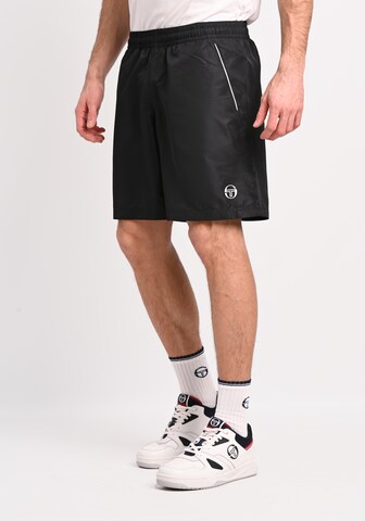 Sergio Tacchini regular Παντελόνι 'Rob' σε μαύρο: μπροστά