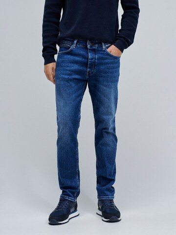 Coupe slim Jean Salsa Jeans en bleu : devant