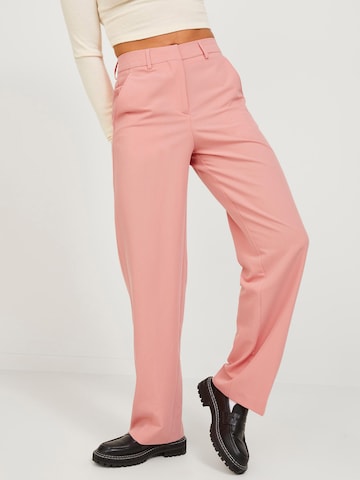 JJXX Loose fit Trousers with creases 'Mary' in Pink: front