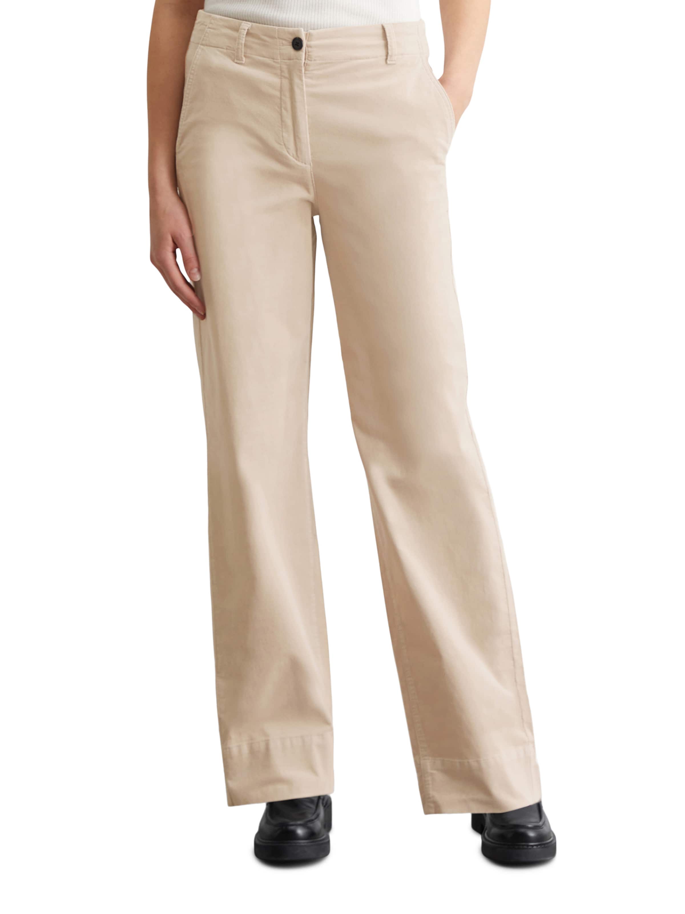 Marc O'Polo Wide Leg Hose 'Lande' in Beige: Vorderseite