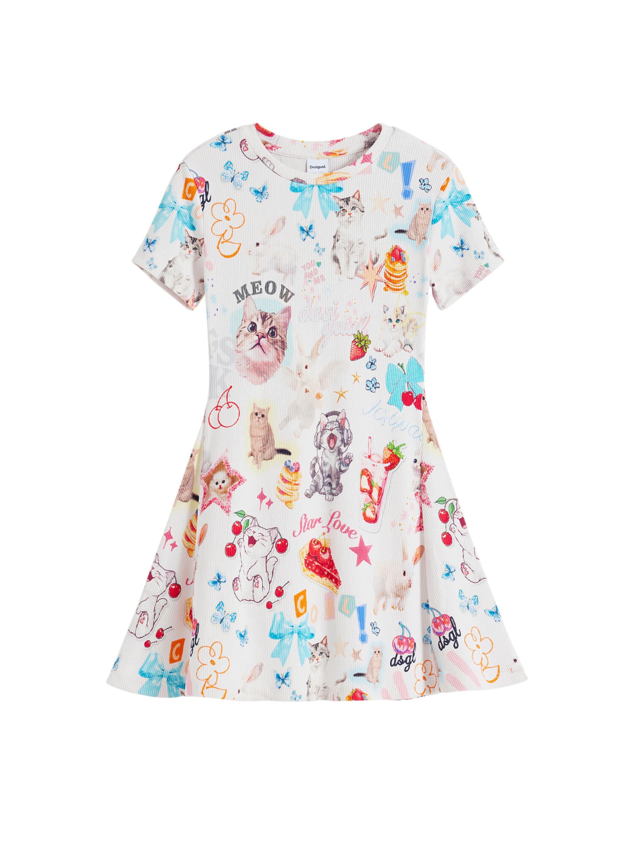 Desigual Φόρεμα σε λευκό: μπροστά