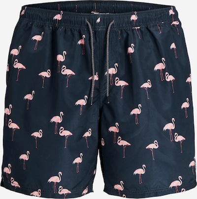 Șorturi de baie Jack & Jones Plus pe albastru închis / roz, Vizualizare produs