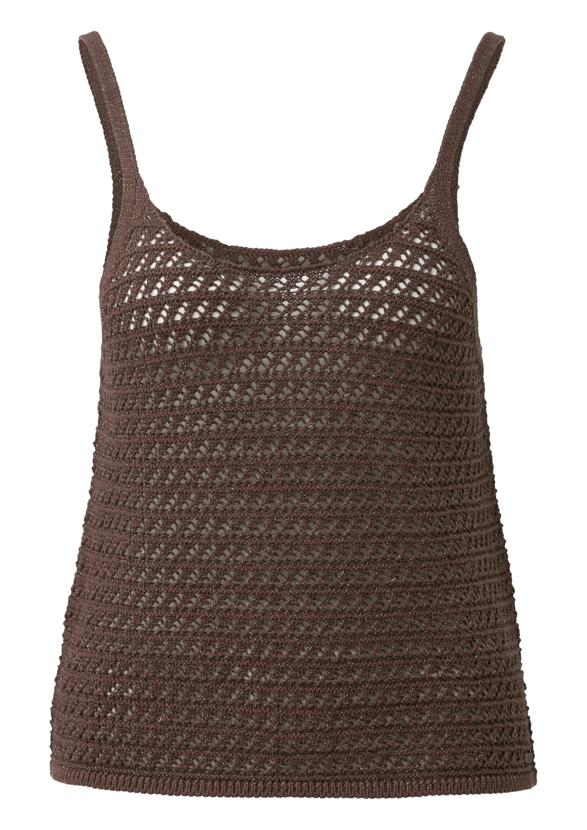 QS Stricktop in Braun: Vorderseite