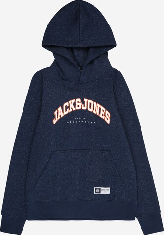 Jack & Jones Junior Mikina 'WOODLAND' – modrá: přední strana