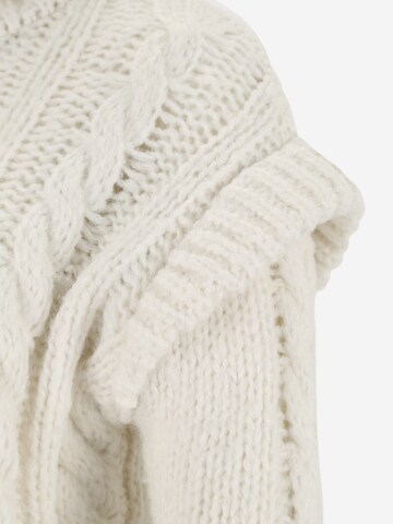 Pieces Petite Sweter 'FRIA' w kolorze biały