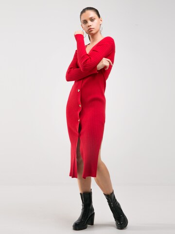 BIG STAR Knit Cardigan 'NEKA' in Red: front