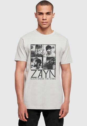 Merchcode T-Shirt 'Zayn - Quad Collage' in Grau: Vorderseite