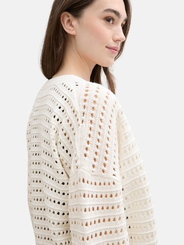 Cardigan TOM TAILOR DENIM en blanc