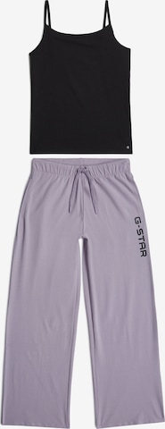 G-STAR Pyjama 'Cami and Wide Leg Pant Pyjamas Set' in Lila: voorkant