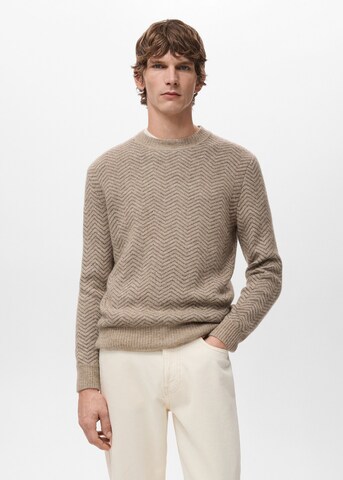 MANGO MAN Pullover in Beige: Vorderseite