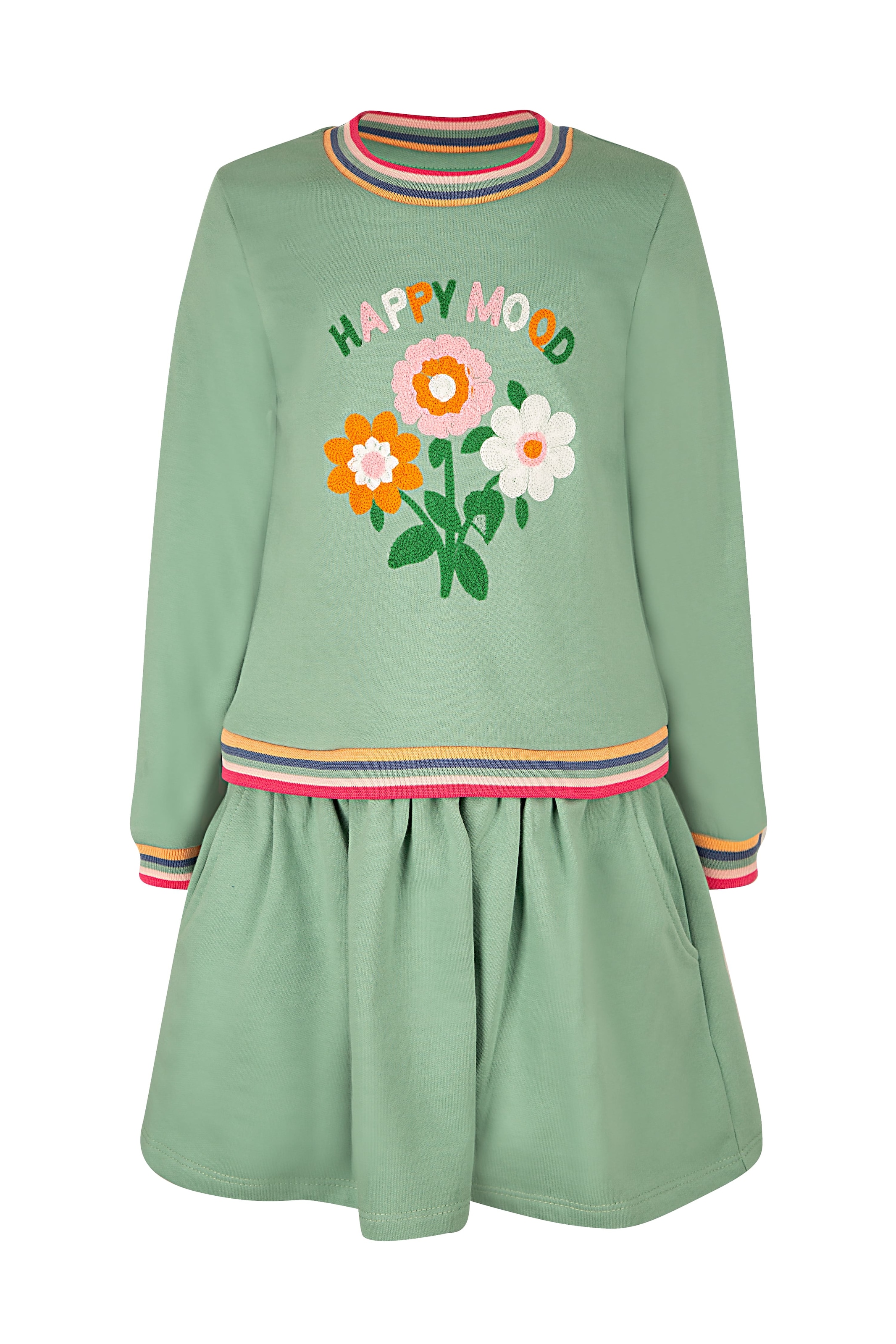 happy girls - Vestido en verde: frente