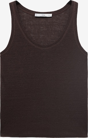 Tops en tricot 'LINI' MANGO en marron : devant