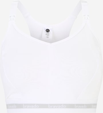 Bravado Designs - Bustier Sujetador de lactancia en blanco: frente