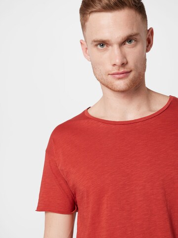 Nudie Jeans Co Shirt 'Roger Slub' in Rood