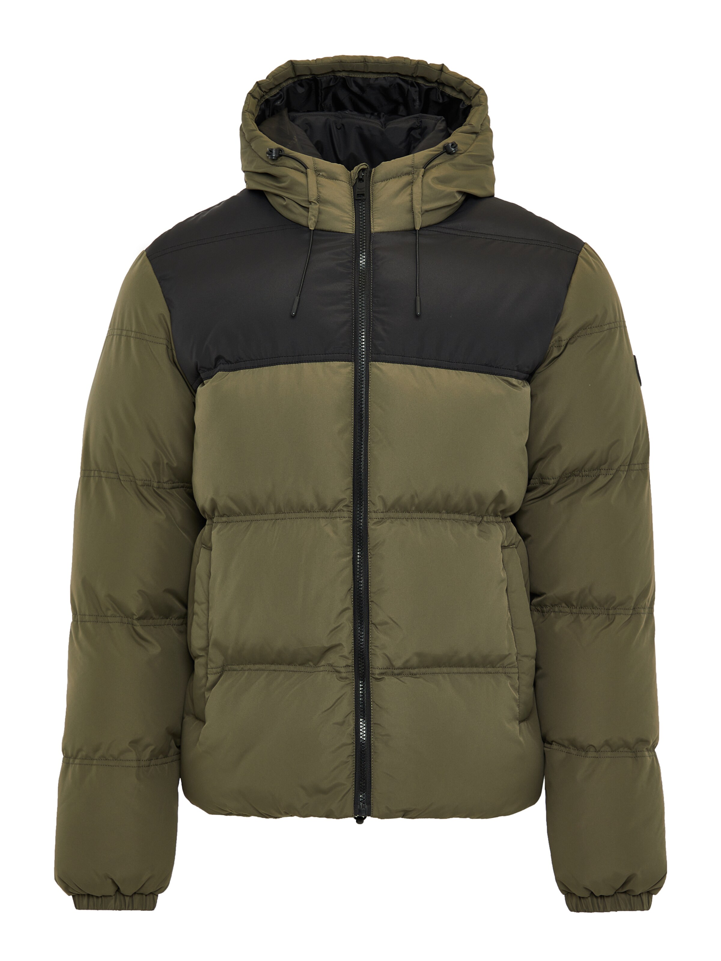 Threadbare Winter Jacket in Green: front