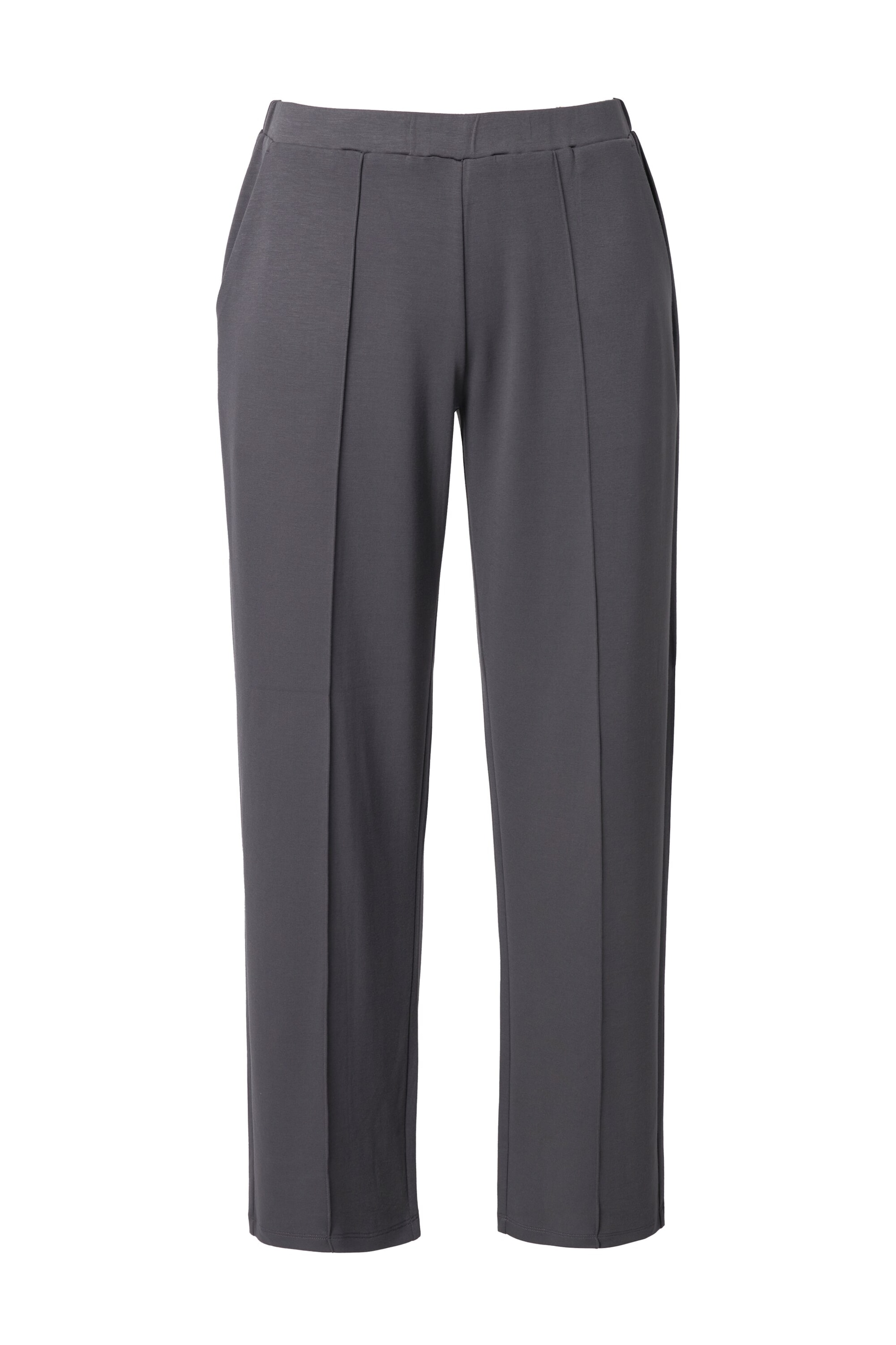 Ulla Popken Regular Pantalon in Grijs: voorkant