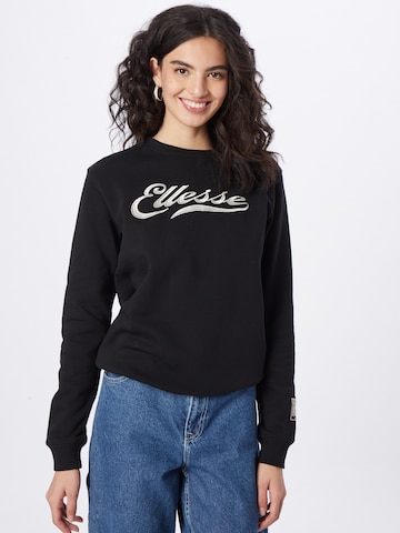 ELLESSE Sweatshirt 'Teno' in Zwart: voorkant