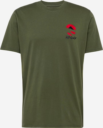 EDWIN Shirt 'Kamifuji' in Groen: voorkant