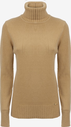 ruda Influencer Megztinis: priekis