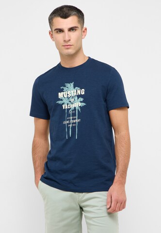 MUSTANG T-Shirt 'Austin' in Blau: Vorderseite