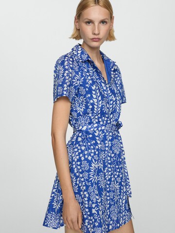 MANGO Shirt Dress 'Tropez' in Blue: front