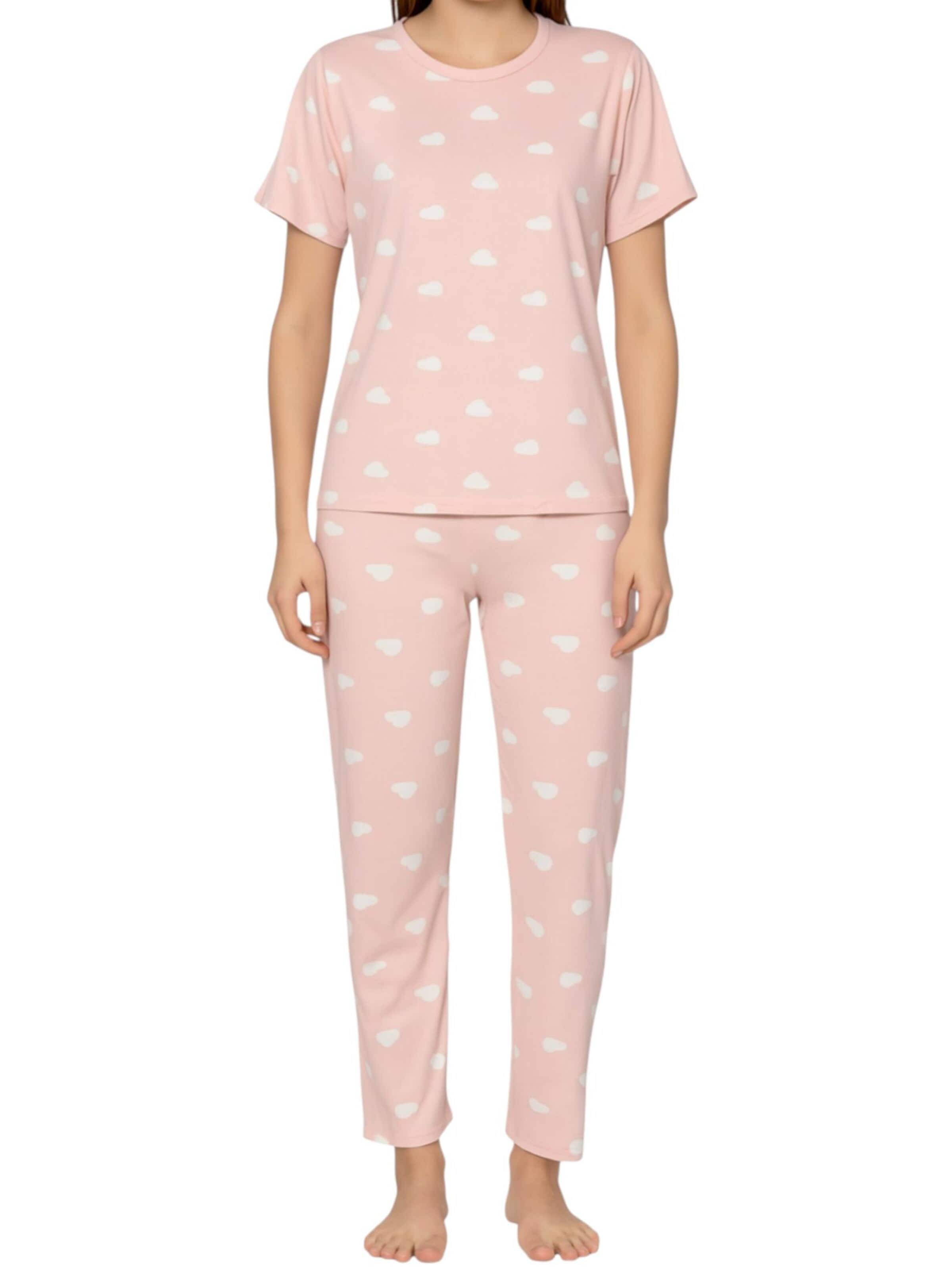 Pigiama 'HEARTSTRIPE' di fashionshowcase in rosa