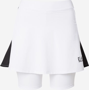 EA7 Emporio Armani Athletic Skorts in White: front