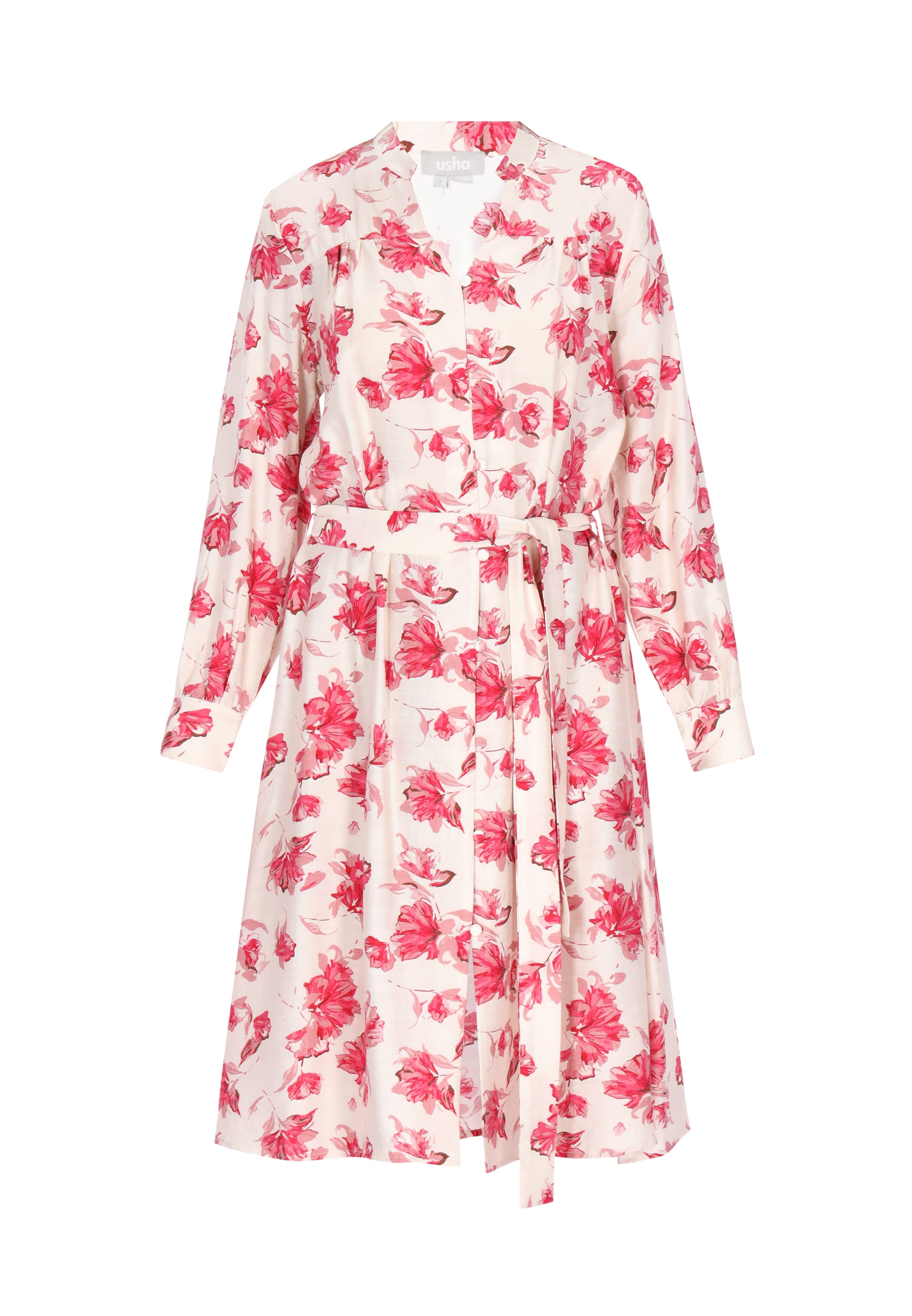 Robe-chemise Usha en rose : devant