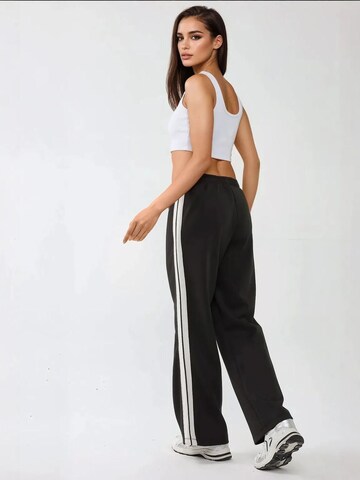 Wide Leg Pantalon de sport Hiccup en noir
