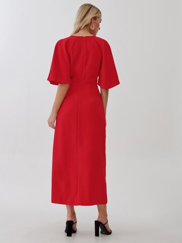 Tussah Dress 'ABIGAIL' in Red: back