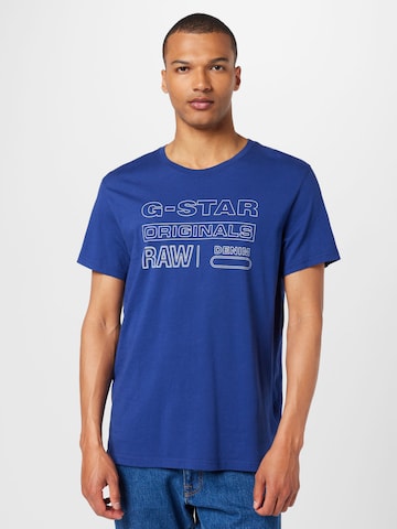 Maglietta di G-Star RAW in blu: frontale