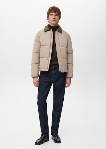 MANGO MAN Winter Jacket 'Beard' in Beige