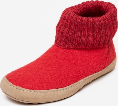 Gottstein Hausschuh 'Hüttenschuhe Dakota' in rot, Produktansicht