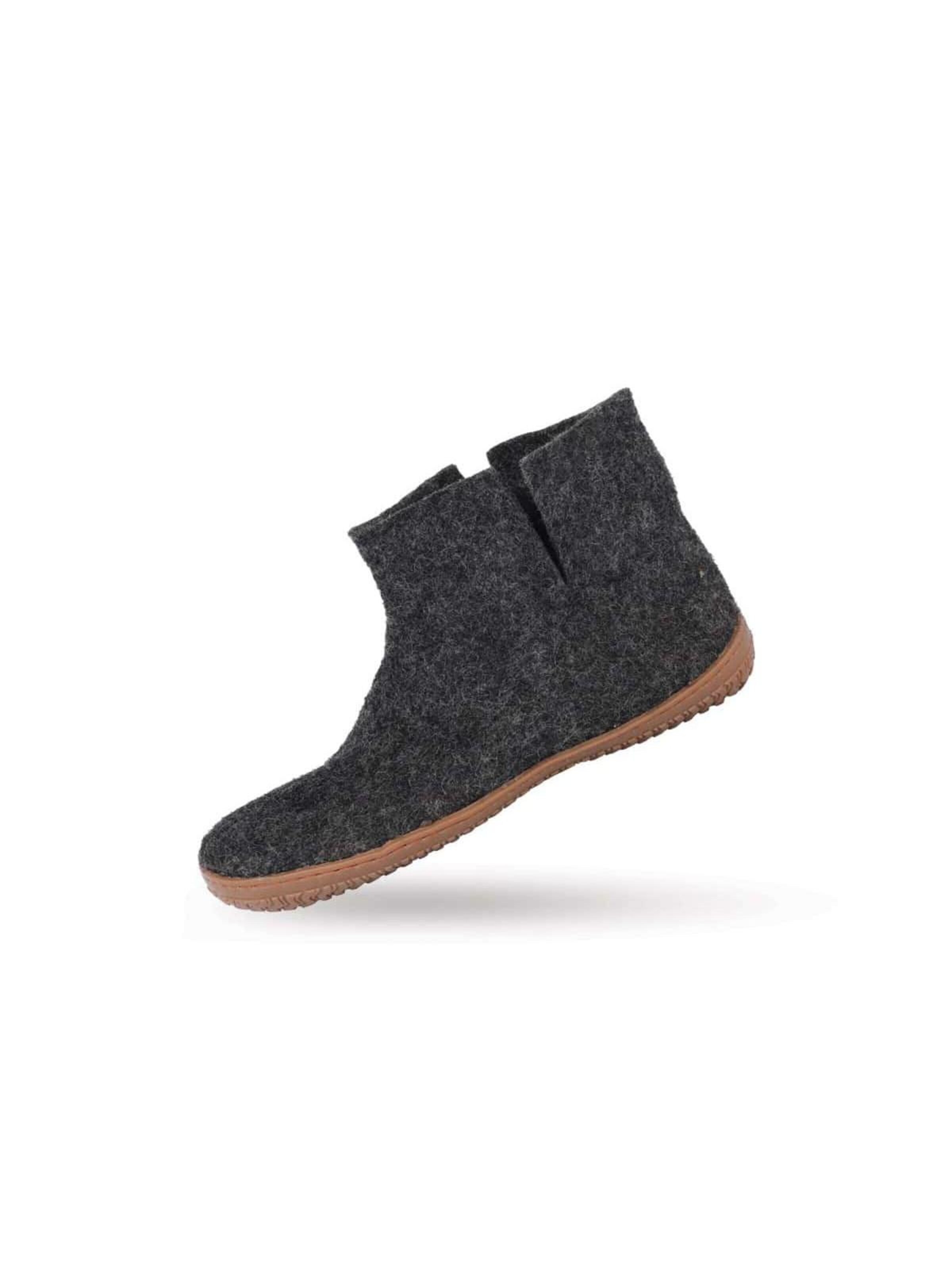 SHUS walk with nature Boot 'Uldstøvle (100% ren uld) - Model koks m/Gummisål - Dansk Design fra SHUS' in Grey: front
