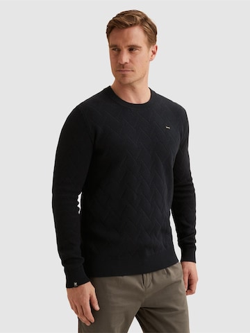 Pullover 'Pullover with crewneck and allover texture' di VANGUARD in blu: frontale