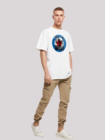 T-Shirt 'The Who Target' F4NT4STIC en blanc