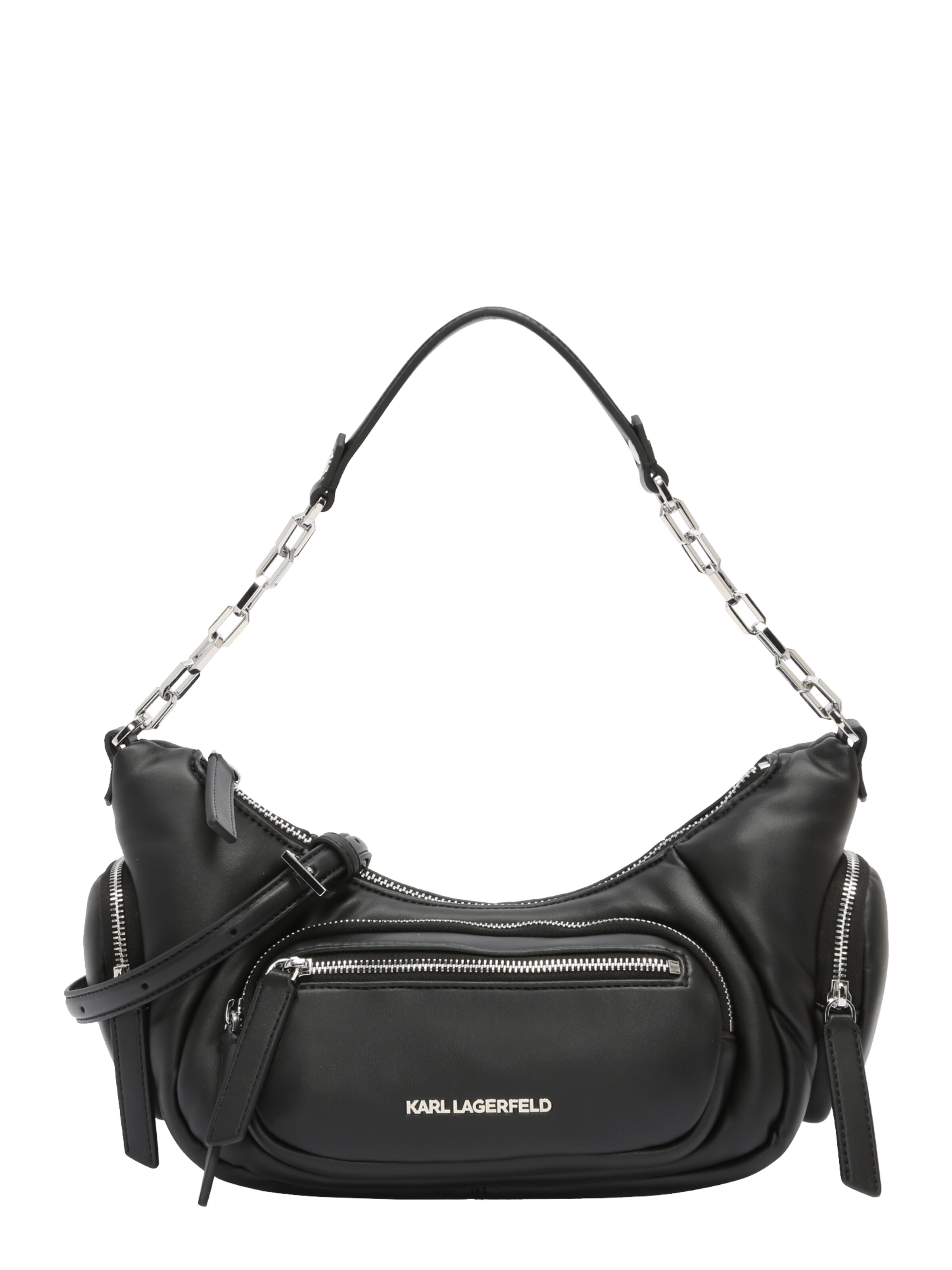 Karl Lagerfeld Schultertasche in Schwarz: Vorderseite