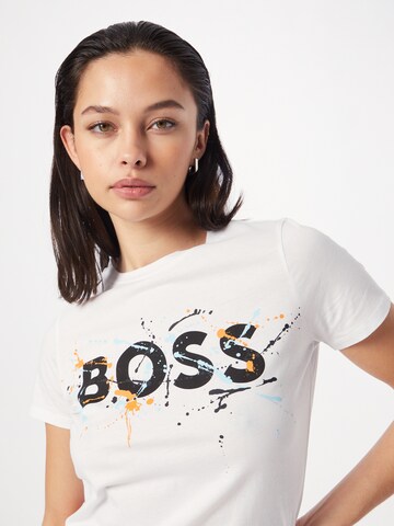 BOSS Orange T-Shirt 'Elogo' in Beige